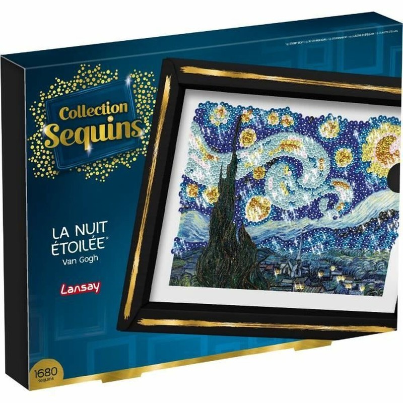 Manualidades niños: kit lentejuelas Van Gogh Lansay