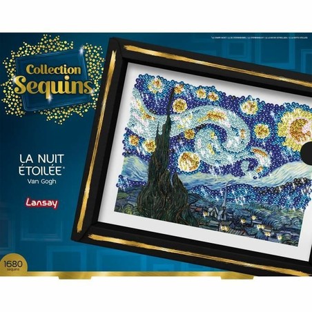 Set pintura niños: obra de Van Gogh con lentejuelas decorativas