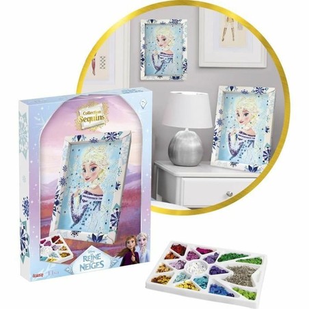 Kit manualidades infantil Lansay con lentejuelas para crear arte de Elsa.