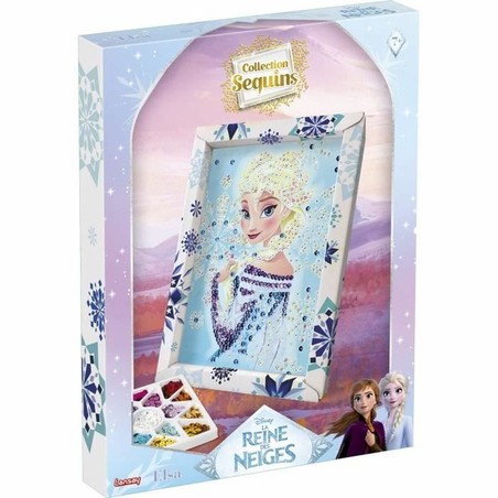 Detalle del set de manualidades de lentejuelas de Frozen, multicolor.