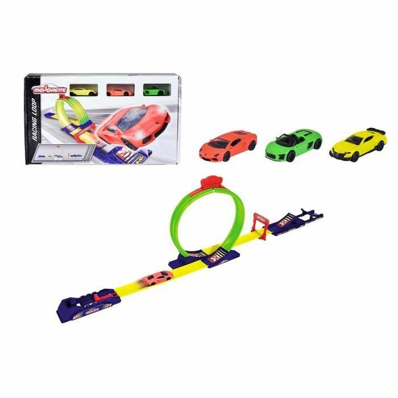 Pista de carreras Majorette Racing Loop para coches juguete niños