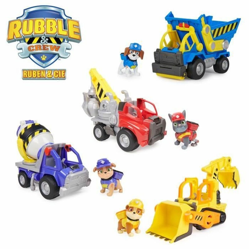 Juguete construcción motricidad fina - Figura Rubble y vehículo