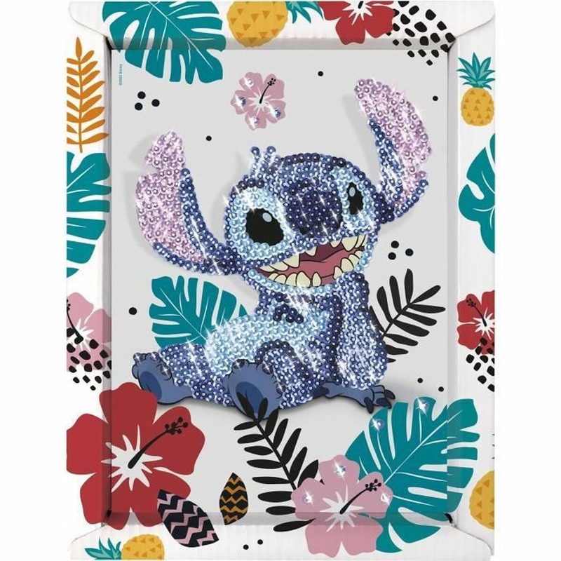 Set dibujo artístico Stitch con lentejuelas