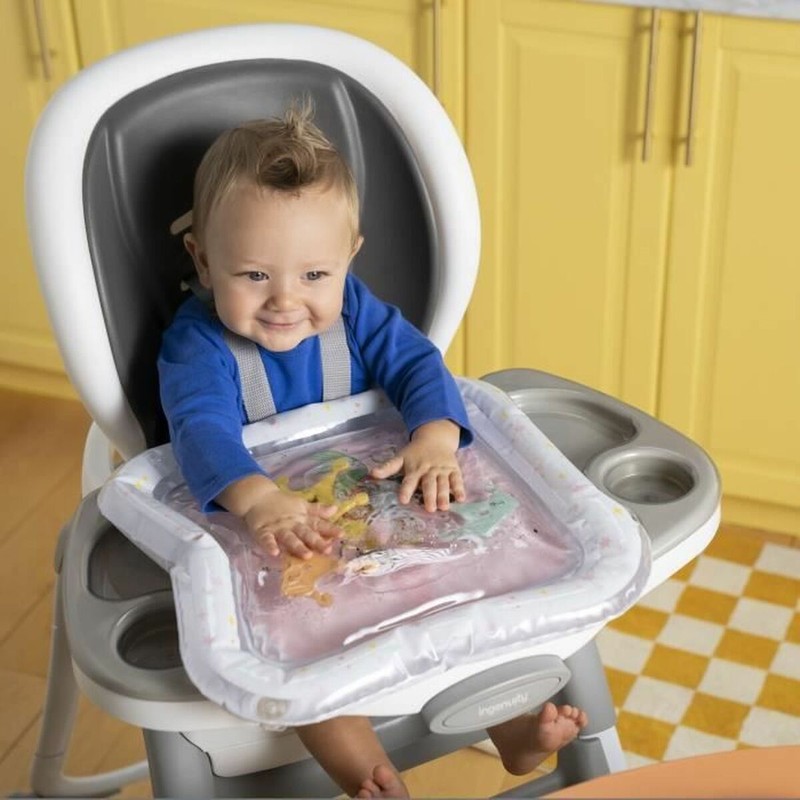 Colchoneta hinchable segura y fácil de limpiar para bebés, con temática multicolor