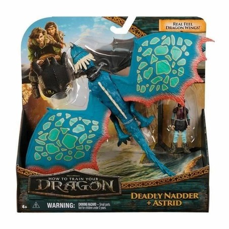 Figura de acción dragón Nader Mortífero y Astrid en vuelo