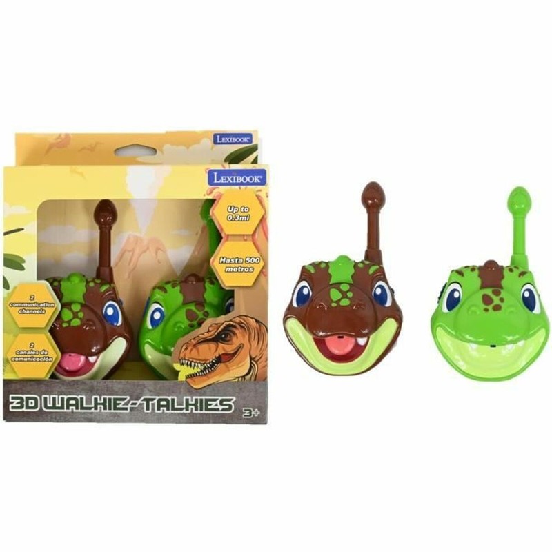Juguetes Construcción Niños: Walkie Talkie Dinosaurios 3D Lexibook para aventuras
