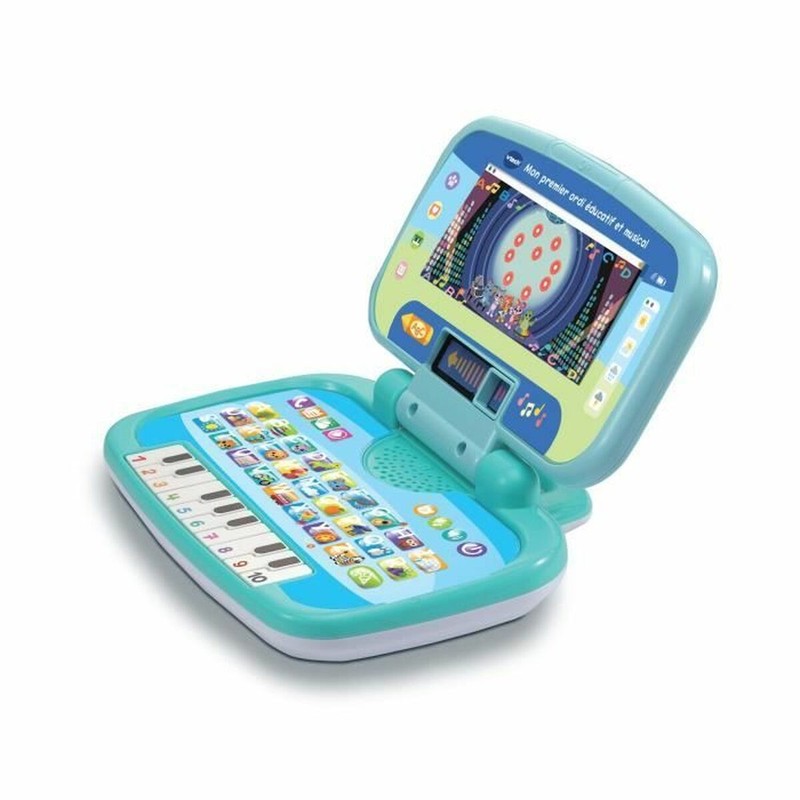 Niño jugando con juguete educativo Vtech, aprendiendo francés de forma divertida