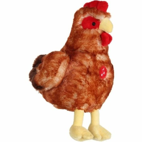 Juguetes construcción niños: Peluche Gallina Roja Gipsy Toys con sonido interactivo.