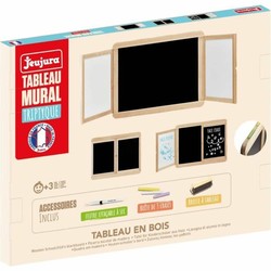 Pizarra doble cara niños Jeujura de madera, ideal para dibujo y aprendizaje 2