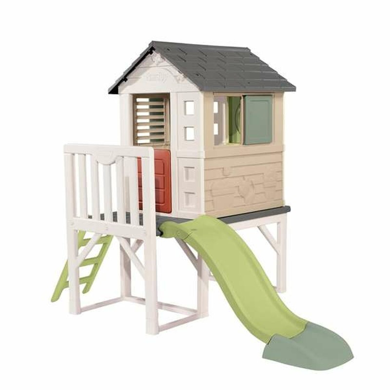 Casa Infantil de Juego Smoby con tobogán, vista frontal