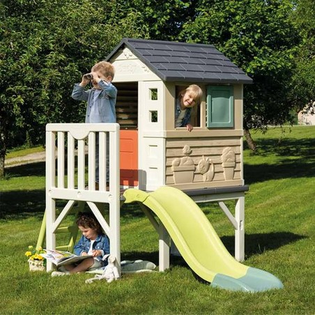 Componentes de la casita de juegos grande Smoby para montaje