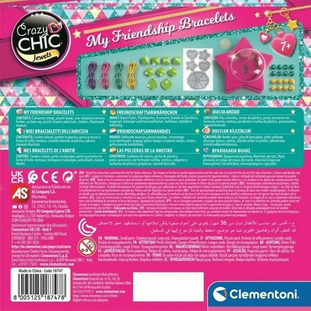 Juego de manualidades infantiles para crear pulseras coloridas