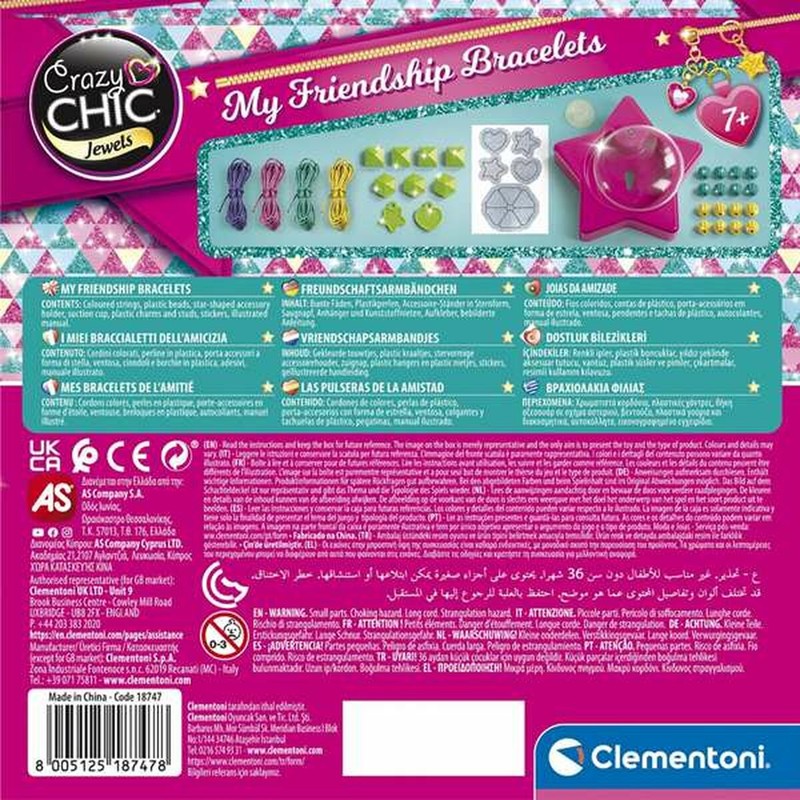 Regalo manualidades originales: kit creación pulseras Clementoni