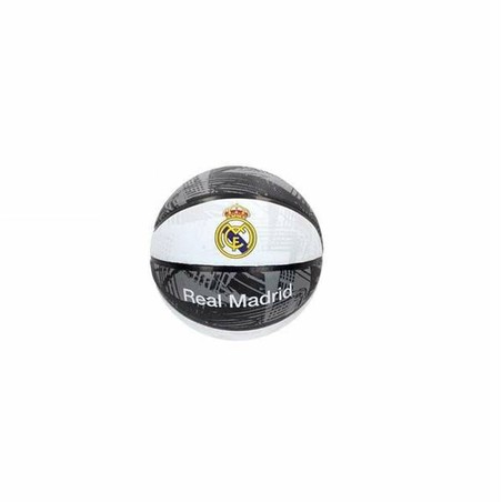 Balón Baloncesto Real Madrid C.F. para niños, color negro y blanco