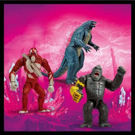 Detalle de figura Godzilla para set construcción educativo