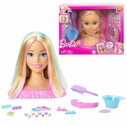 Juguetes construcción niños: Muñeca Barbie para peinar y maquillar, vista frontal