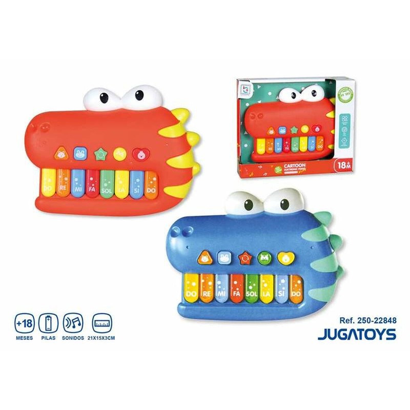 Piano de juguete infantil con diseño de cocodrilo, un set construcción educativo para pequeños músicos
