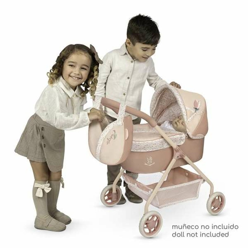 Paseo para muñecas bebé 42 cm, mostrando la capacidad del carrito.