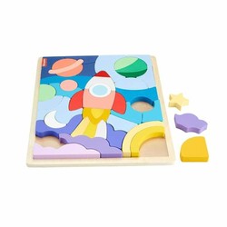 Juguetes de construcción para niños: Puzzle de madera espacial Fisher-Price 2