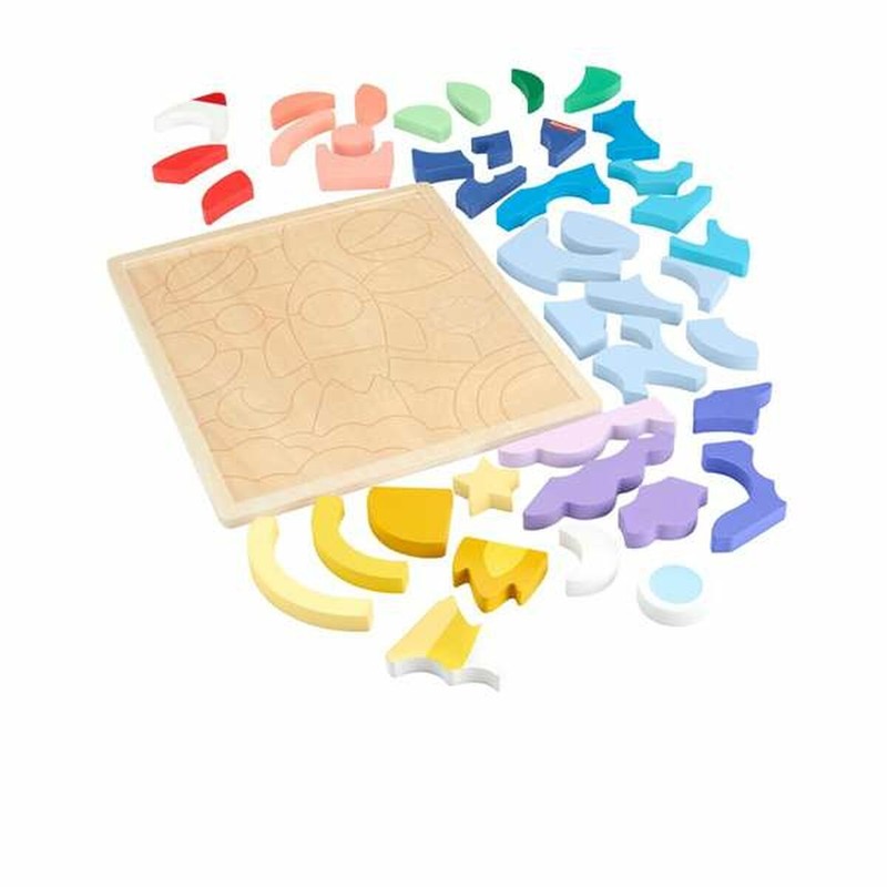 Juguete construcción motricidad fina: Piezas de puzzle espacial Fisher-Price