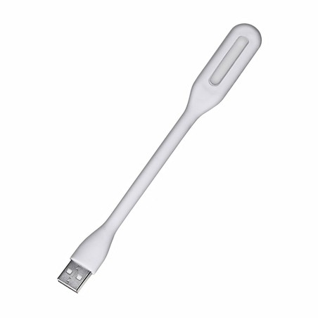 Detalle de lámpara USB LED blanca de PVC