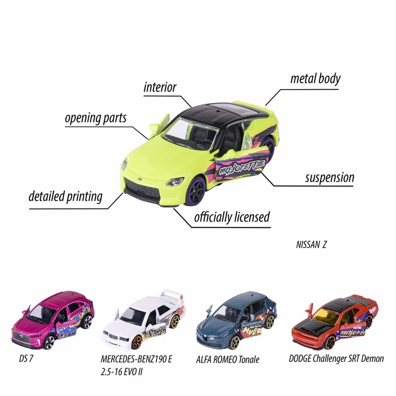 Colección Majorette, coches metálicos realistas para regalo