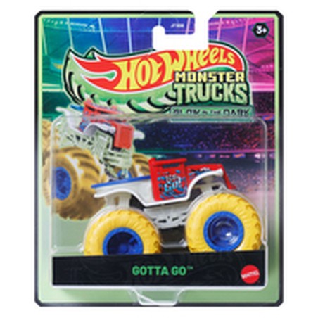 Detalle del coche Hot Wheels Brilla en la Oscuridad, resistente metal