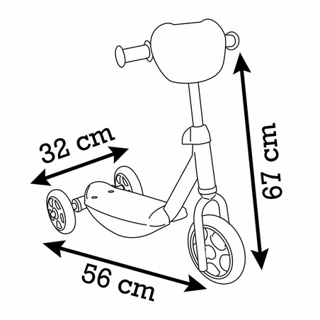 Triciclo para niños Smoby Stitch 3R rojo, ideal para el desarrollo