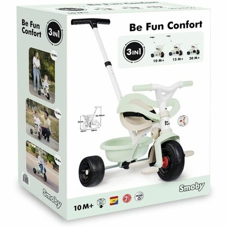 Asiento ergonómico y cinturón de seguridad del triciclo para bebé Smoby