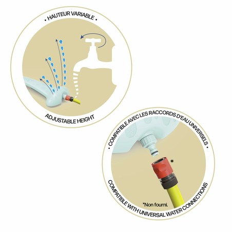 Tobogán Smoby con aspersor de agua para jardín