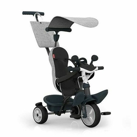 Triciclo Smoby Baby Driver Gris con barra parental para padres