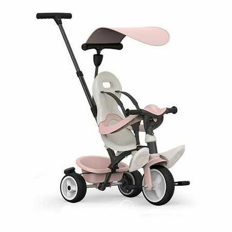 Triciclo Smoby Bebés Paseo Rosa con barra parental