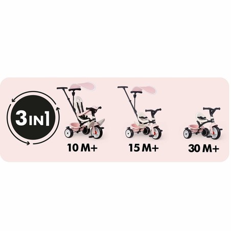Ruedas macizas triciclo Smoby seguridad infantil