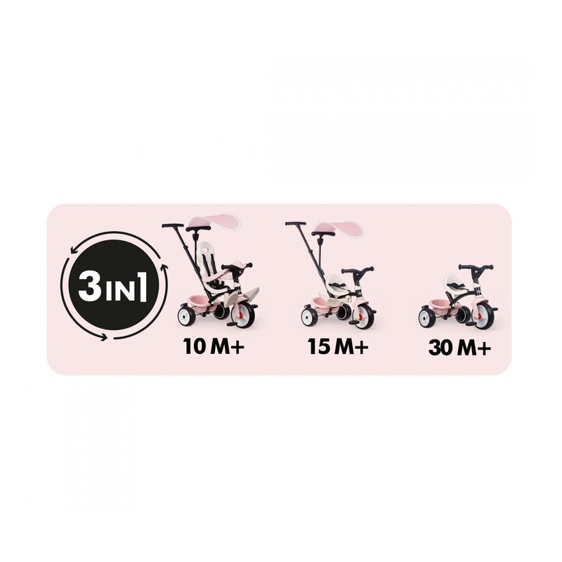 Cesta de almacenamiento triciclo Smoby paseo ergonomico bebe