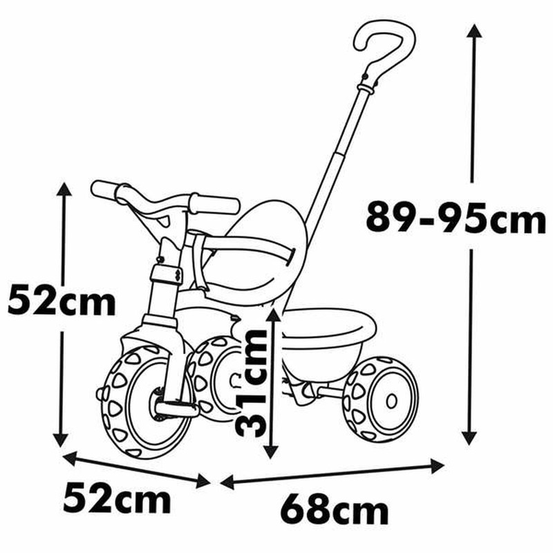 Triciclo Smoby Be Move Rosa en ángulo frontal