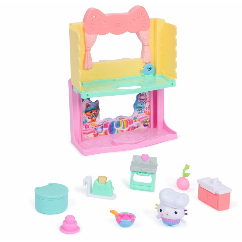 Vista frontal del set de juegos Gabby's Dollhouse