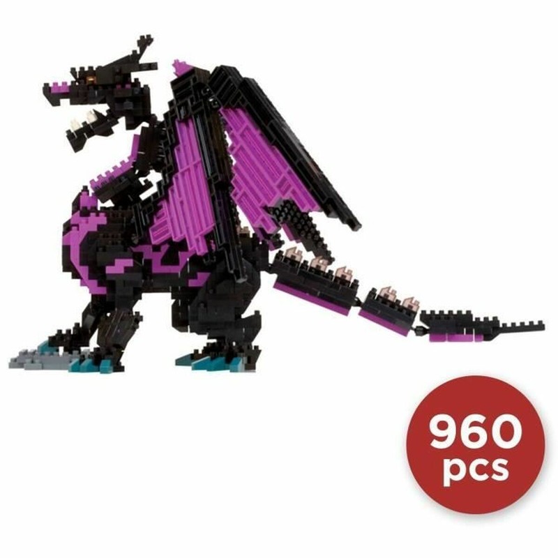 Set construcción educativo Bandai: Dragón NANOBLOCK en proceso