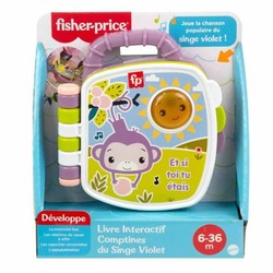 Juguetes construcción niños libro rimas fisher price mono púrpura 2