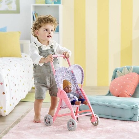 Detalle del manillar ergonómico del Carrito Muñecas Corolle, juguete construcción motricidad fina