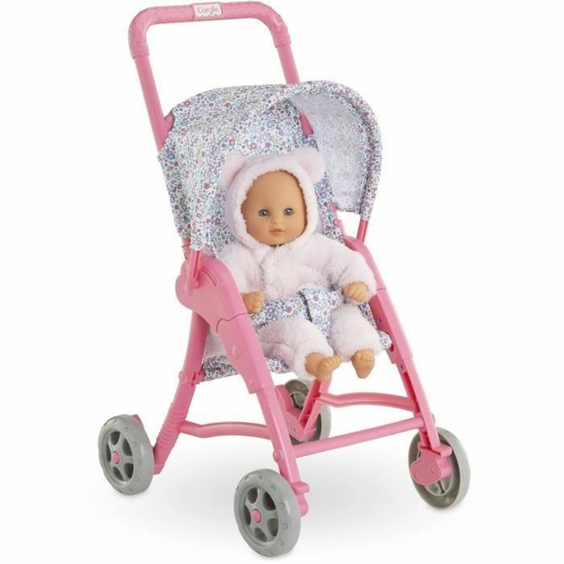 Carrito Muñecas Corolle plegado, fácil de guardar, perfecto para construcción niños 3 años