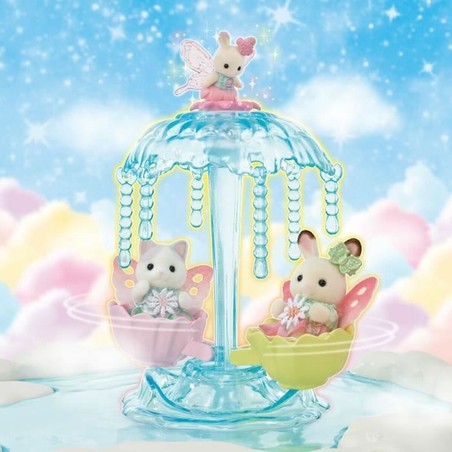 Figura Sylvanian Families violeta, inspirando juegos con bloques madera ecológicos