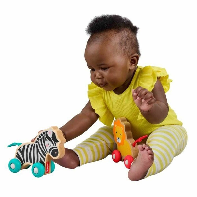 Bloques construcción infantiles de madera con ruedas Fisher Price