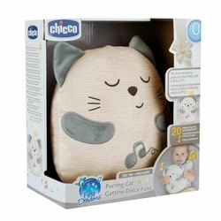 Peluche con sonido bebé Chicco Gato Blanco, suave y seguro