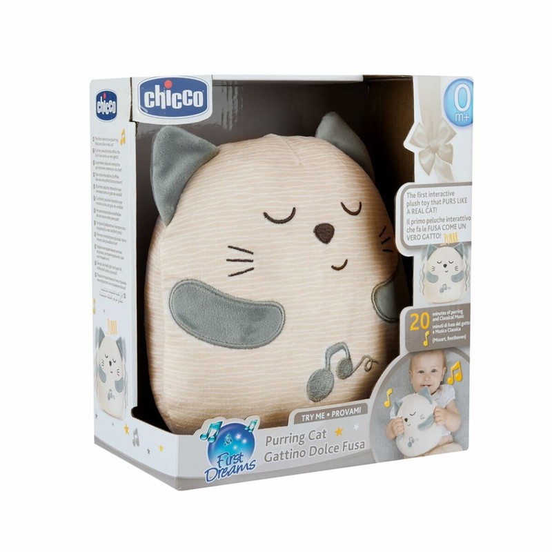 Chicco Gato Blanco, el primer peluche con melodías para bebés