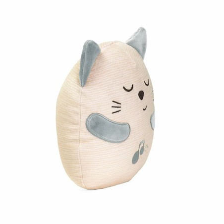 Detalle del peluche Chicco Gato Blanco con sonido, textura agradable