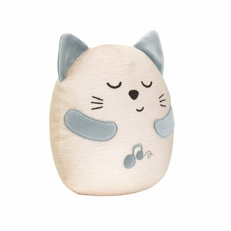 Peluche blanco con sonido italiano para estimulación auditiva temprana
