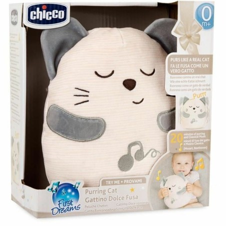 Peluche de felpa 100% poliéster, Chicco Gato Blanco