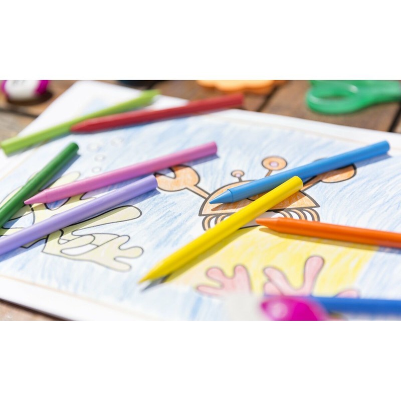 Ceras de cera y plástico, seguras para creatividad infantil