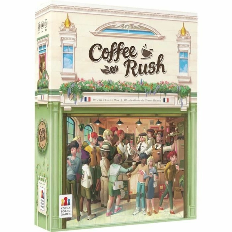 Juegos mesa niños Asmodee Coffee Rush, juego de estrategia divertido