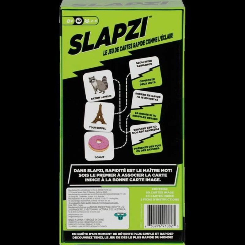 Juego memoria infantil Slapzi Asmodee, contenido del paquete